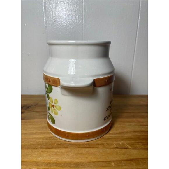 Vintage 1979 FTD Hand Painted Floral Canister Made in Portugal - Picture 2 of 6